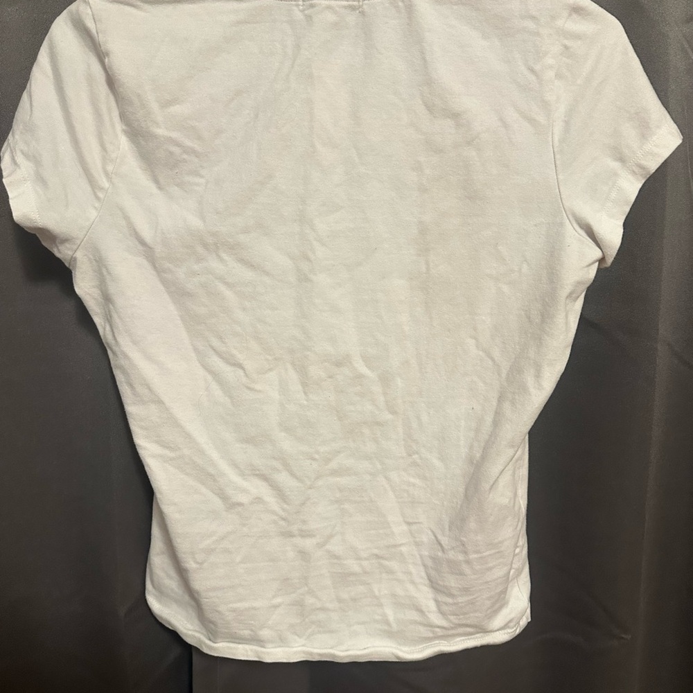 Simple Cropped White T-Shirt - Picture 2 of 3